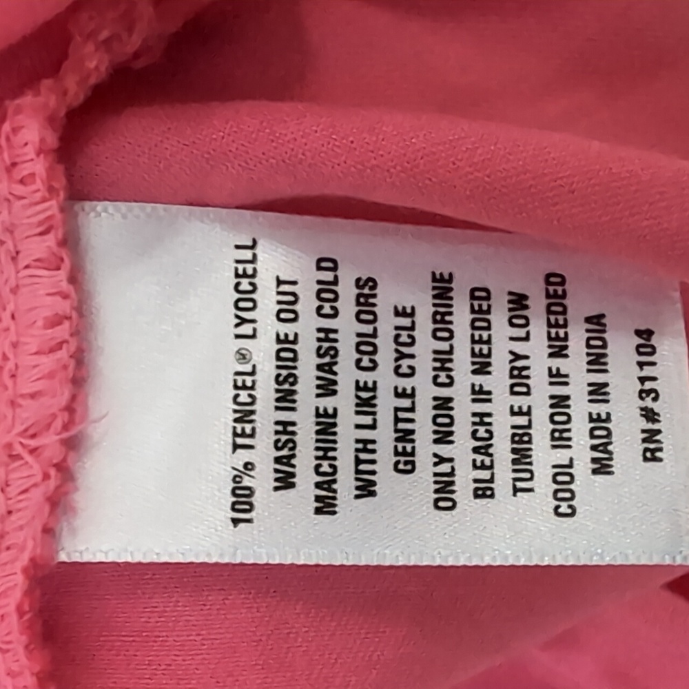 Crown & Ivy Coral Pink Ruffle Neck Blouse. Size Petite Large. NEW $64 - Picture 11 of 11